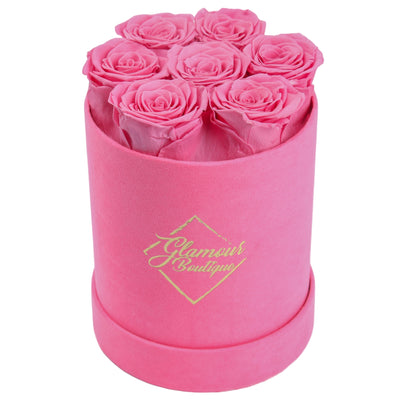 BarBe Round Box | 7 Pink Roses