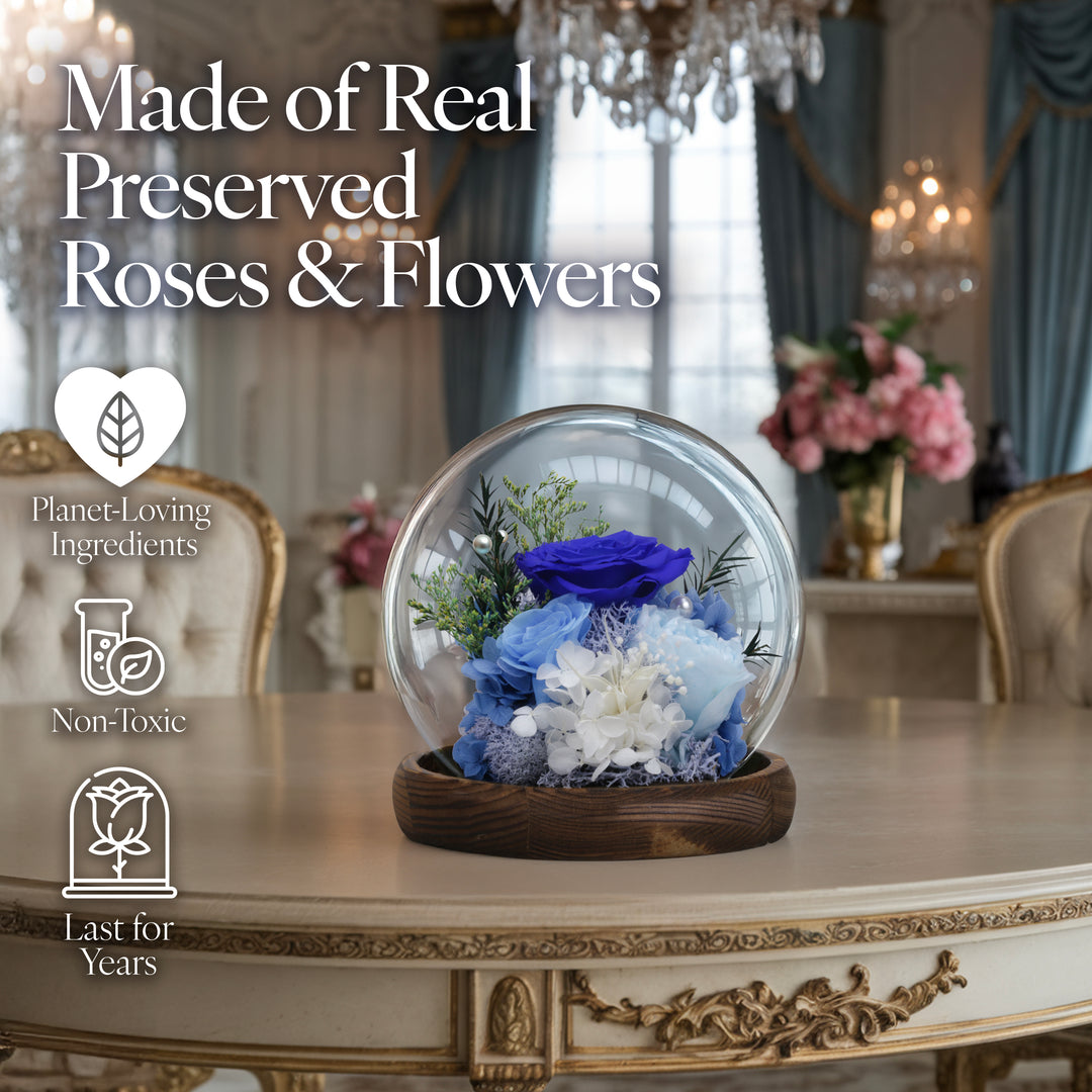 Romance Promises | Glass Dome Forever Blue