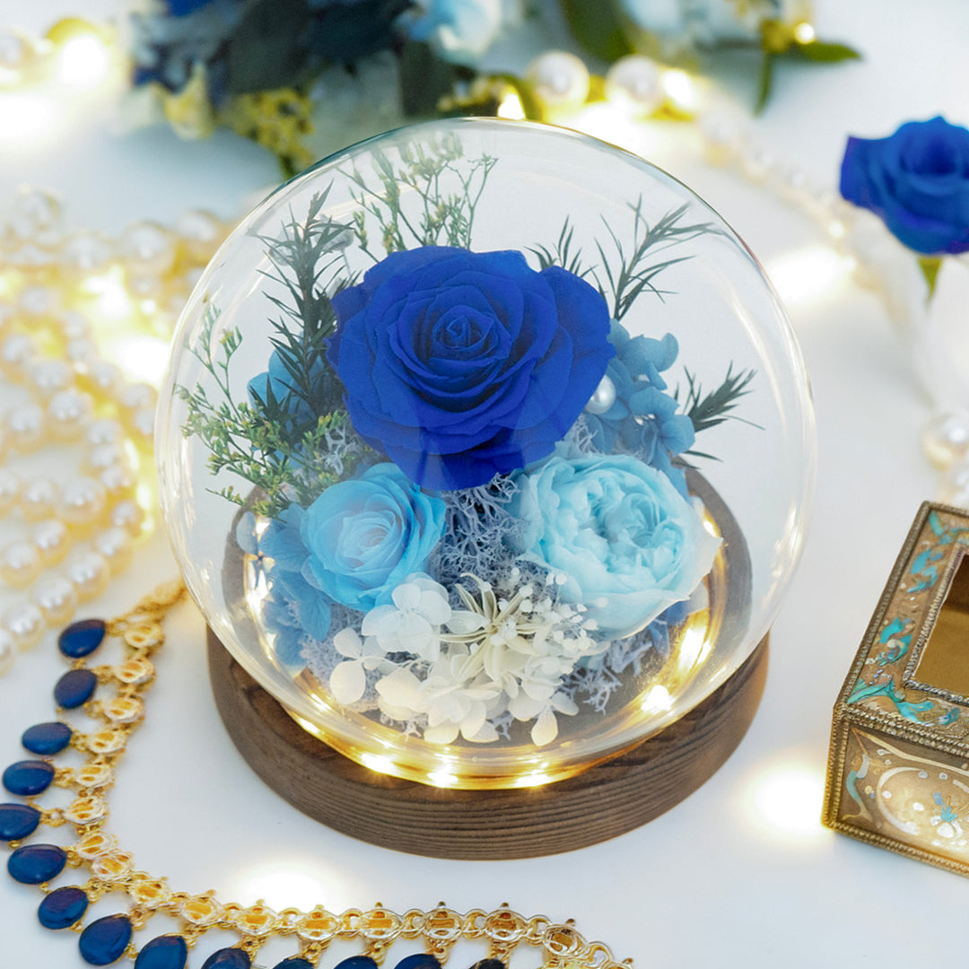 Romance Promises | Glass Dome Forever Blue