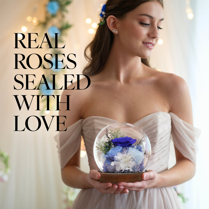 Romance Promises | Glass Dome Forever Blue