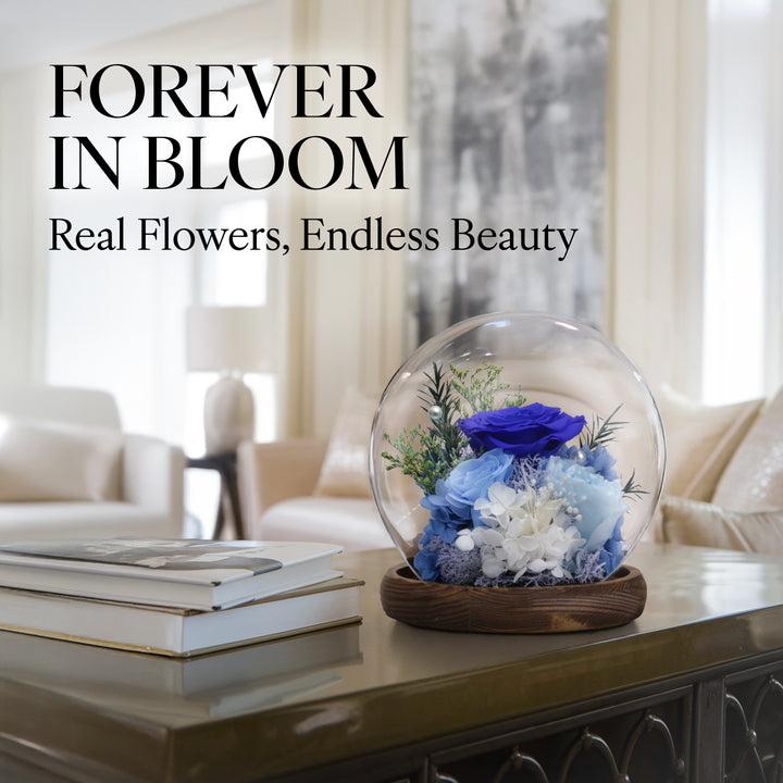 Romance Promises | Glass Dome Forever Blue