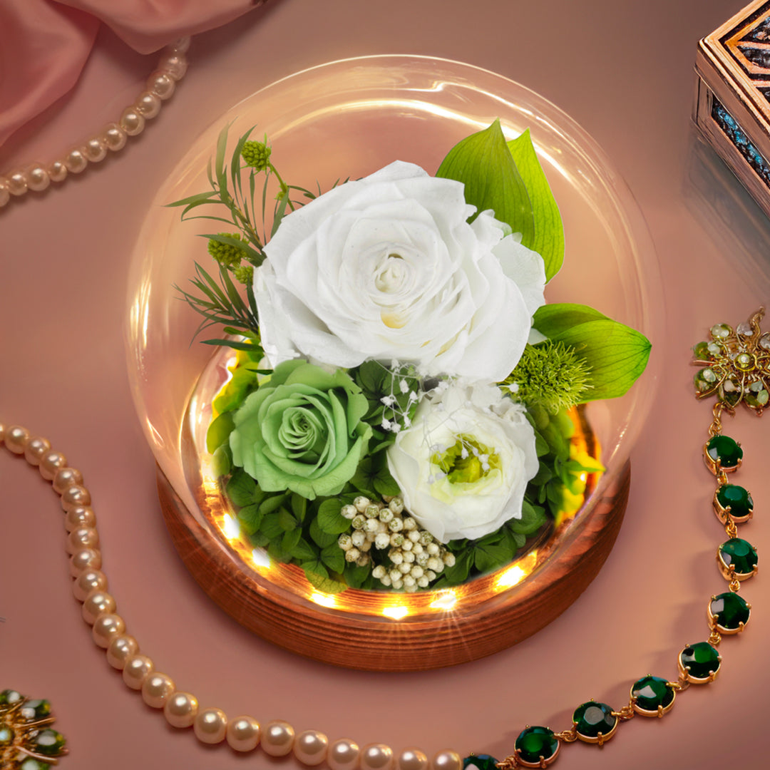 Romance Promises | Glass Dome Forever Green