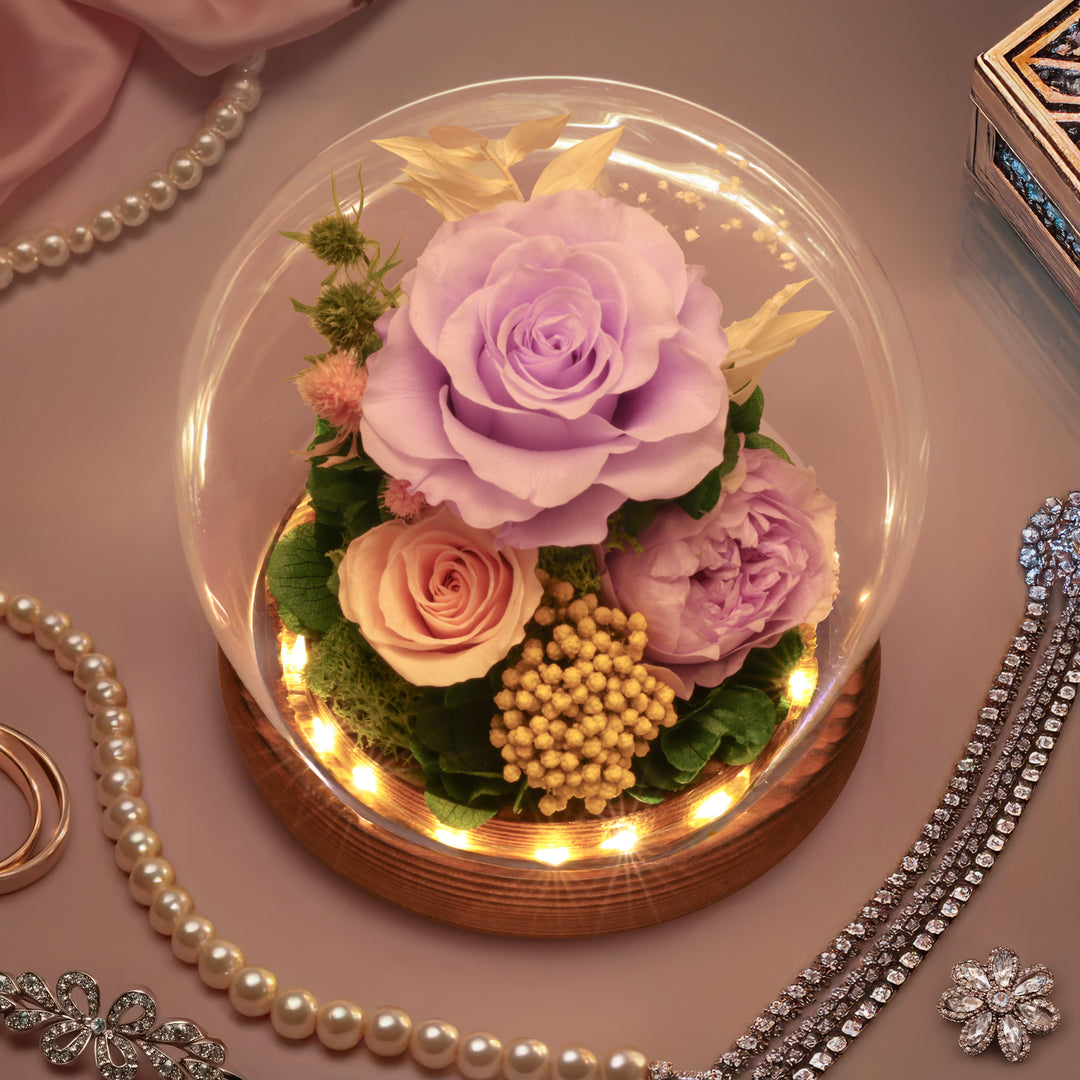 Romance Promises | Glass Dome Forever Light Purple