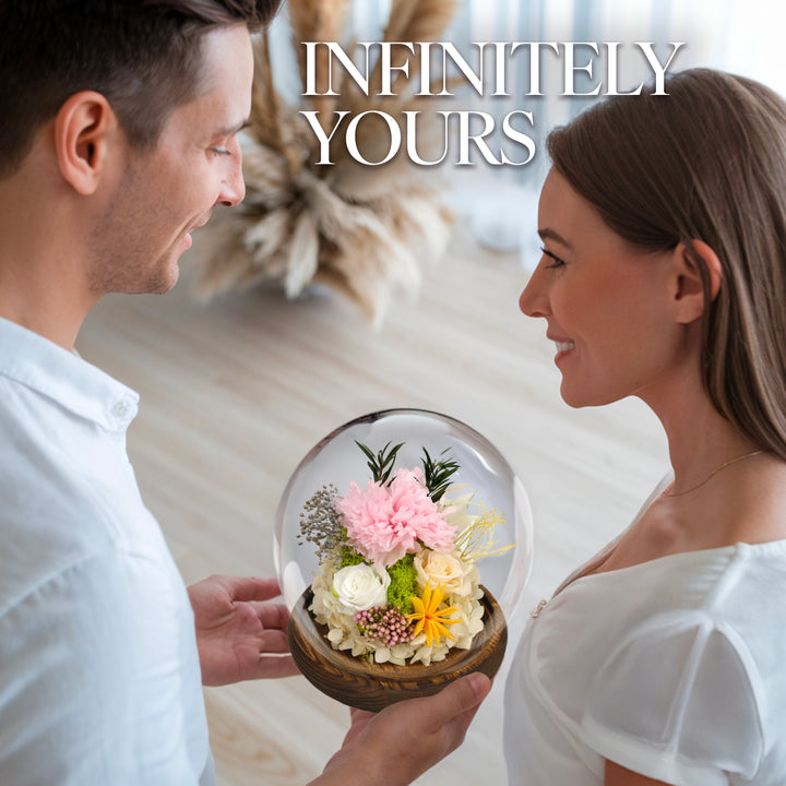 Romance Promises | Glass Dome Forever White/Pink