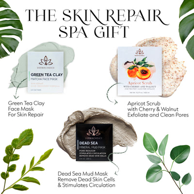 Skin Repair Spa Gift Set for Women - 9 Piece Pampering Package for Women