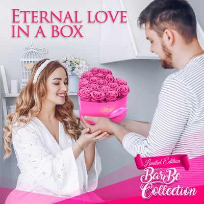 BarBe Heart Box |16 Pink Roses