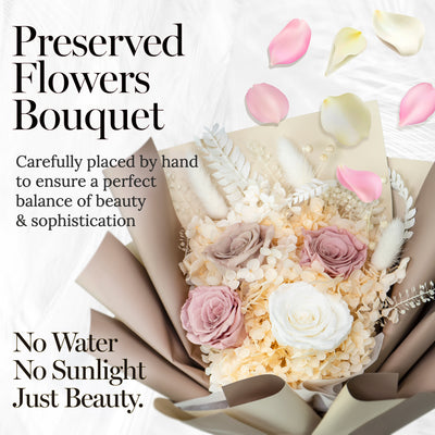 Everlasting Elegance  Flowers Bouquet | Dusty Rose