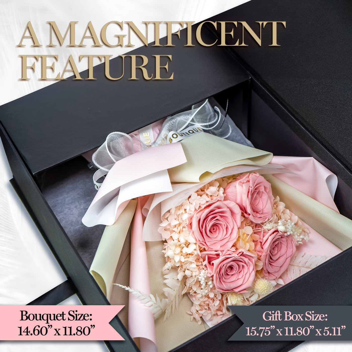 Everlasting Elegance  Flowers Bouquet | Pink