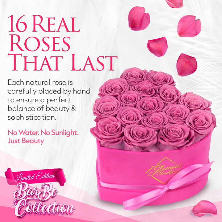BarBe Heart Box |16 Pink Roses - theglamourboutiques