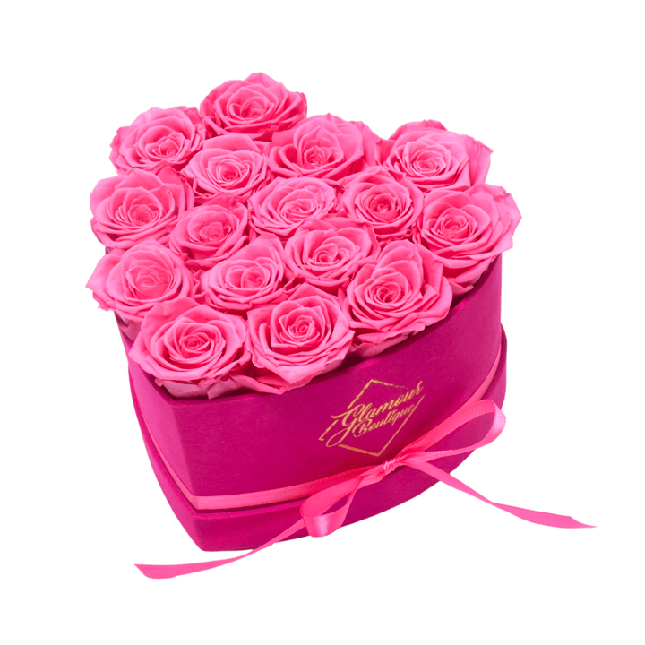 BarBe Heart Box |16 Pink Roses - theglamourboutiques