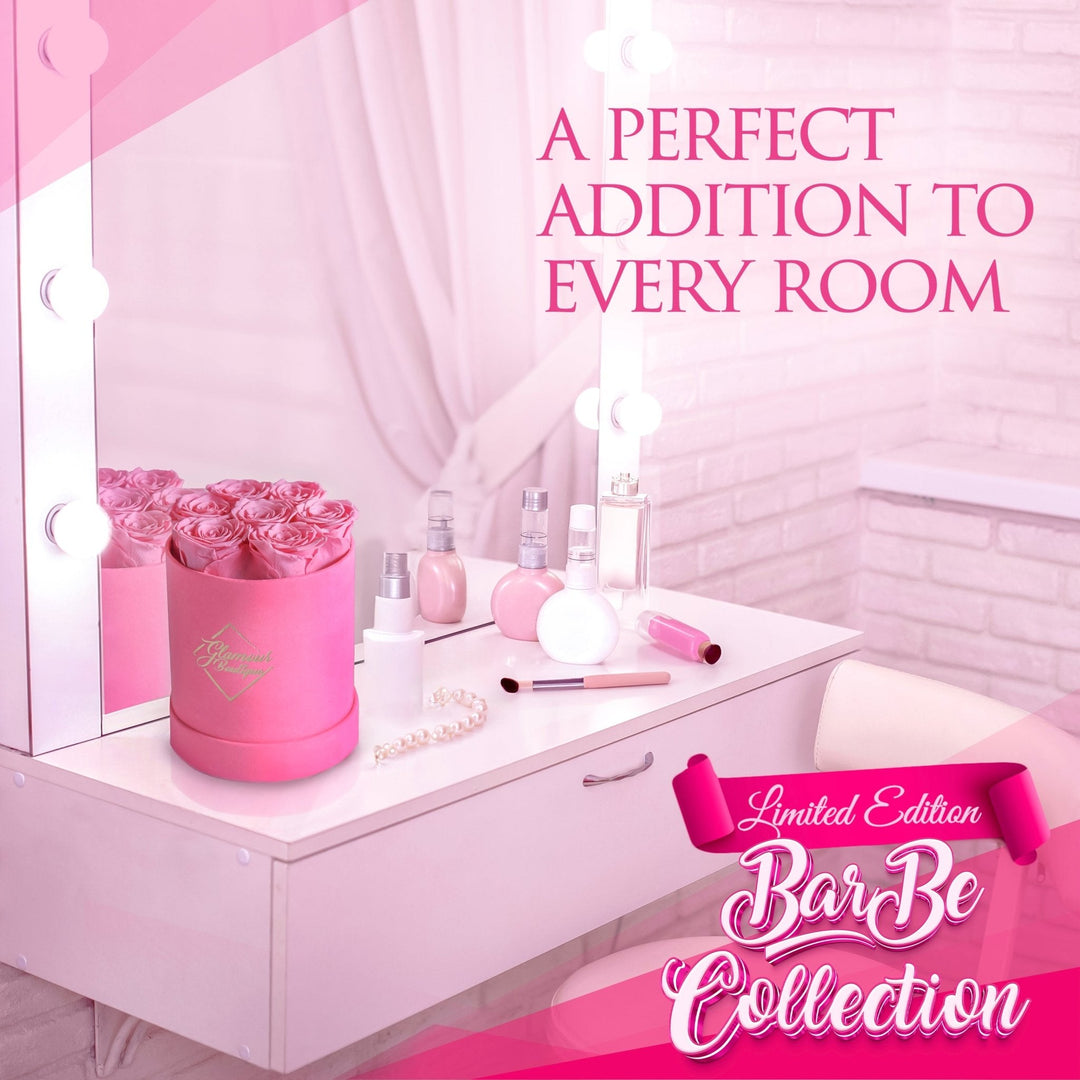 BarBe Round Box | 7 Pink Roses - theglamourboutiques