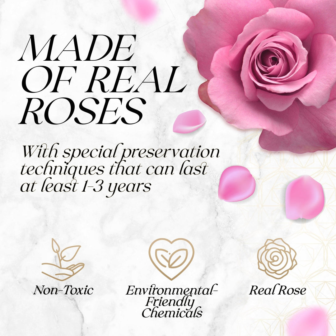 Eternal Elegance Square White | 16 Pink Roses - theglamourboutiques