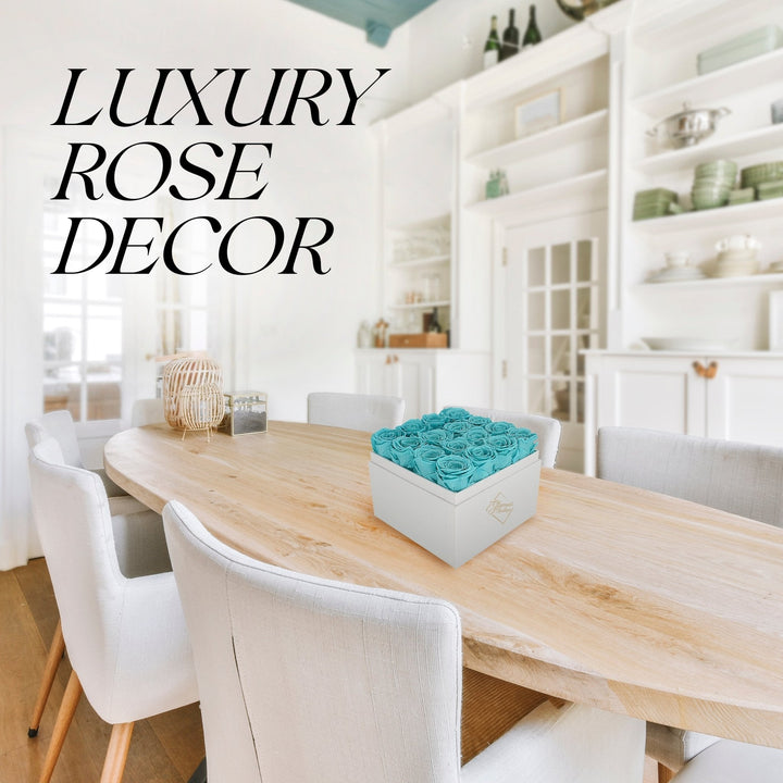 Eternal Elegance Square White |16 Tiffany Roses - theglamourboutiques