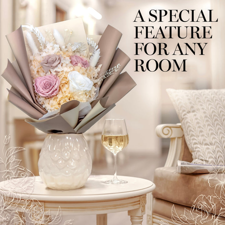 Everlasting Elegance Flowers Bouquet | Dusty Rose - Glamour Boutique