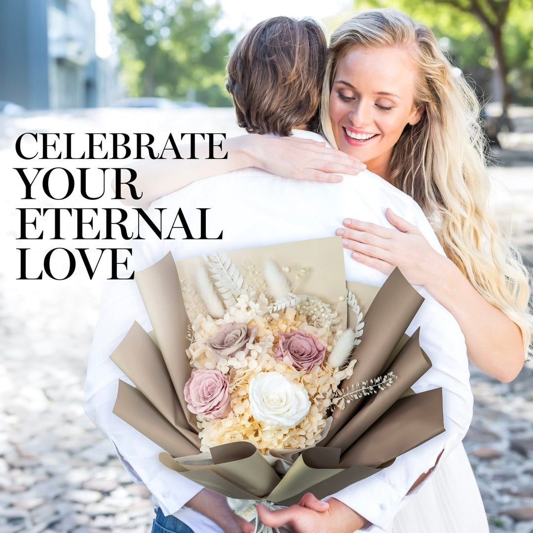 Everlasting Elegance Flowers Bouquet | Dusty Rose - Glamour Boutique