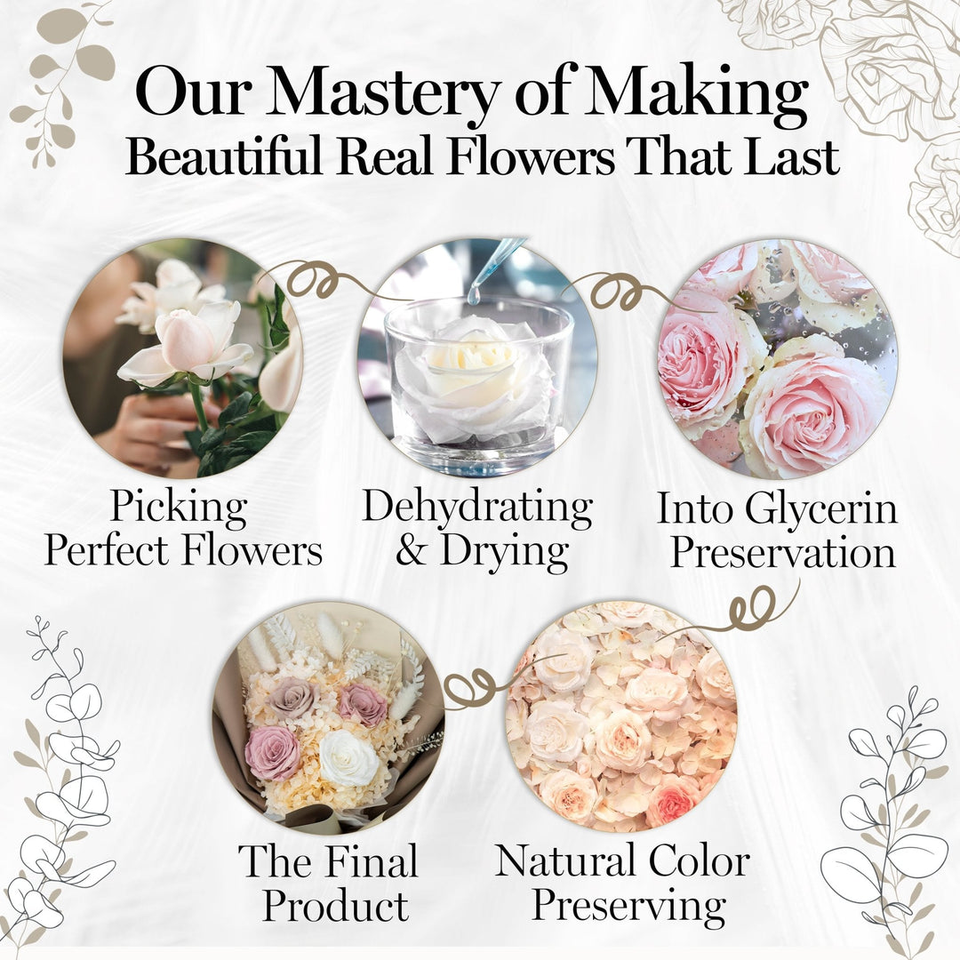 Everlasting Elegance Flowers Bouquet | Dusty Rose - Glamour Boutique
