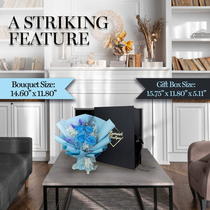 Everlasting Elegance Flowers Bouquet | Light Blue - Glamour Boutique