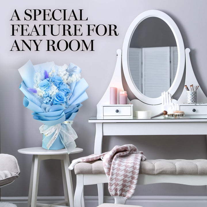 Everlasting Elegance Flowers Bouquet | Light Blue - Glamour Boutique