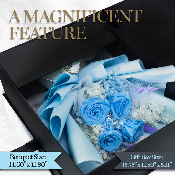 Everlasting Elegance Flowers Bouquet | Light Blue - Glamour Boutique