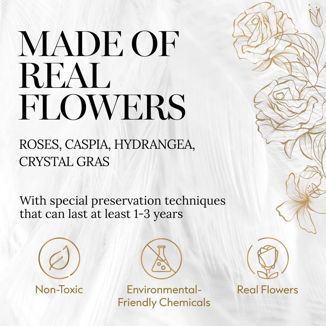 Everlasting Elegance Flowers Bouquet | Orange - Glamour Boutique