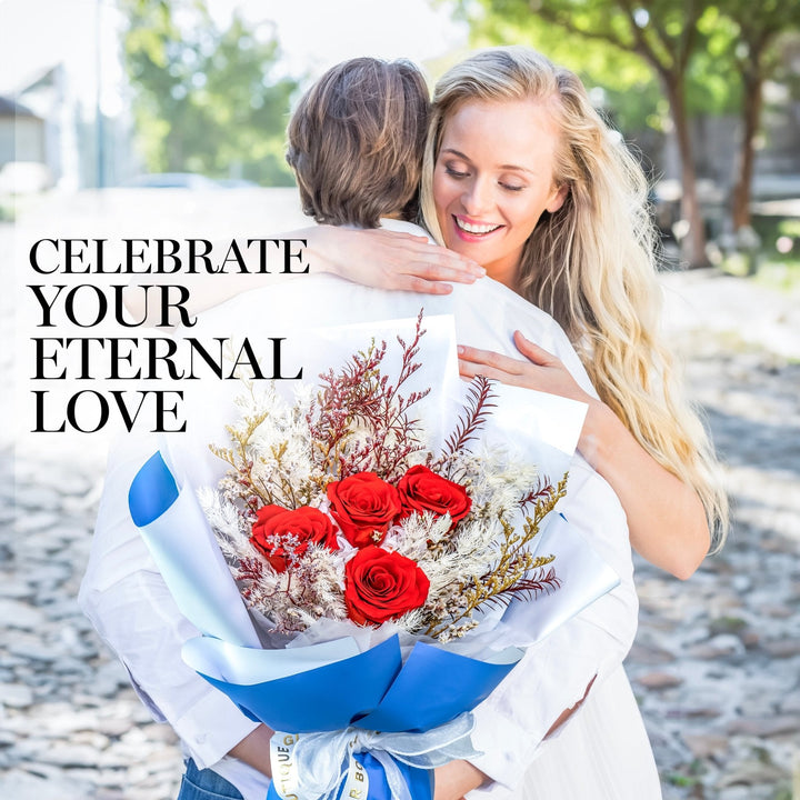 Everlasting Elegance Flowers Bouquet | Orange - Glamour Boutique