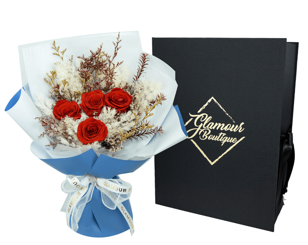 Everlasting Elegance Flowers Bouquet | Orange - Glamour Boutique
