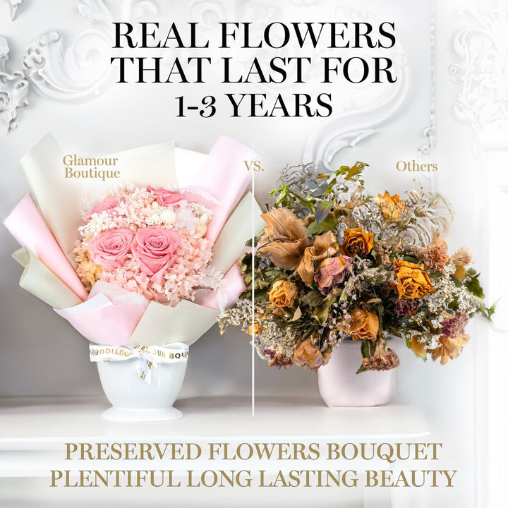 Everlasting Elegance Flowers Bouquet | Pink - Glamour Boutique