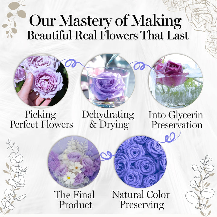 Everlasting Elegance Flowers Bouquet | Purple - Glamour Boutique