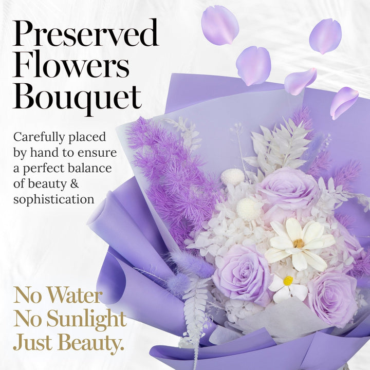 Everlasting Elegance Flowers Bouquet | Purple - Glamour Boutique