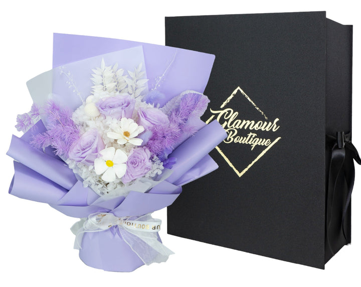 Everlasting Elegance Flowers Bouquet | Purple - Glamour Boutique