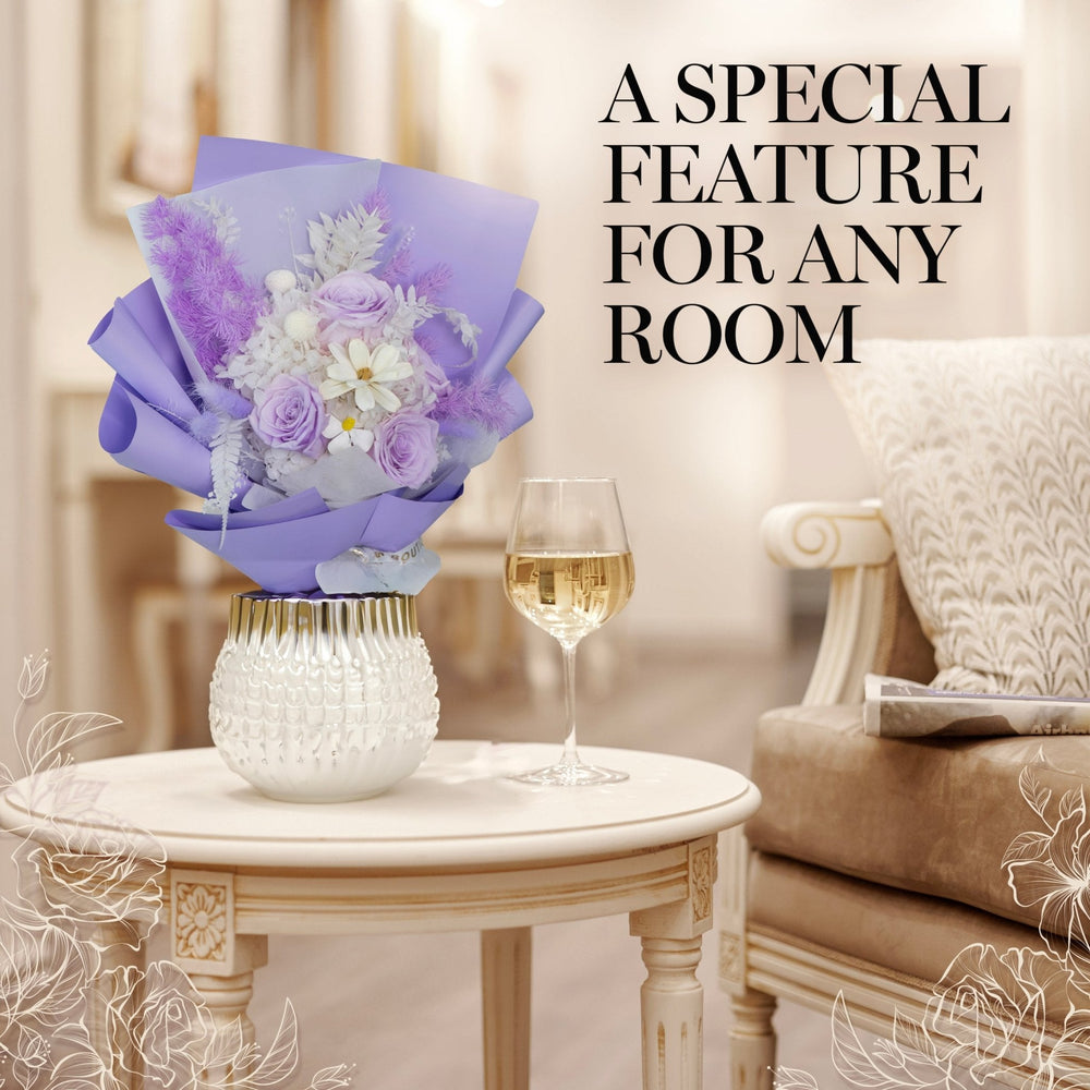 Everlasting Elegance Flowers Bouquet | Purple - Glamour Boutique