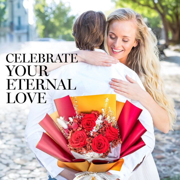 Everlasting Elegance Flowers Bouquet | Red - Glamour Boutique