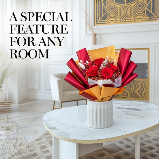 Everlasting Elegance Flowers Bouquet | Red - Glamour Boutique