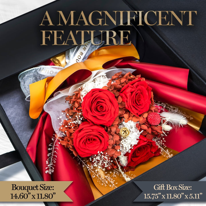 Everlasting Elegance Flowers Bouquet | Red - Glamour Boutique