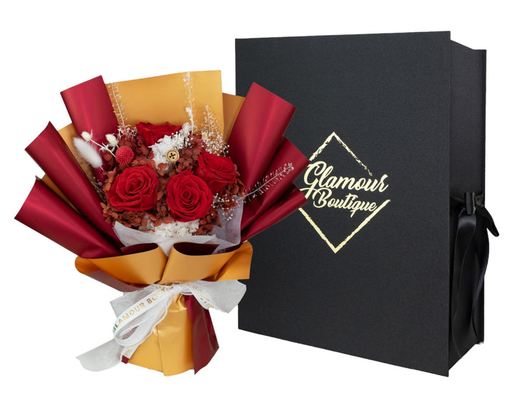 Everlasting Elegance Flowers Bouquet | Red - Glamour Boutique