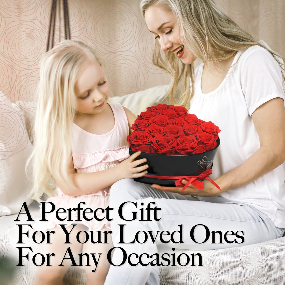 Immortal Love Heart Box |16 Red Roses - Glamour Boutique