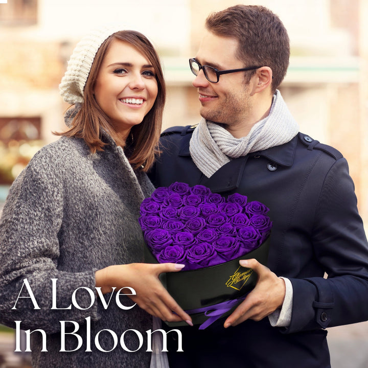 Immortal Love Heart Box |27 Purple Roses - Glamour Boutique