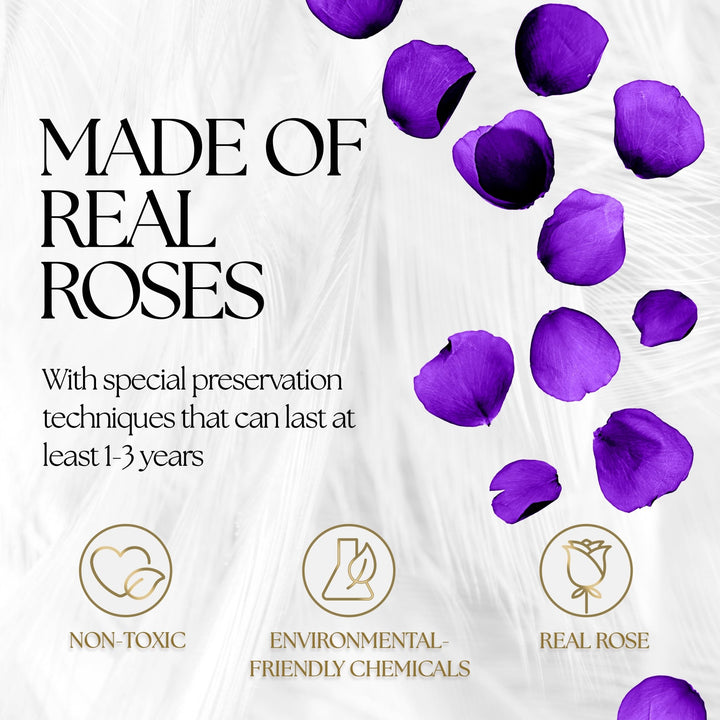 Immortal Love Heart Box |27 Purple Roses - Glamour Boutique