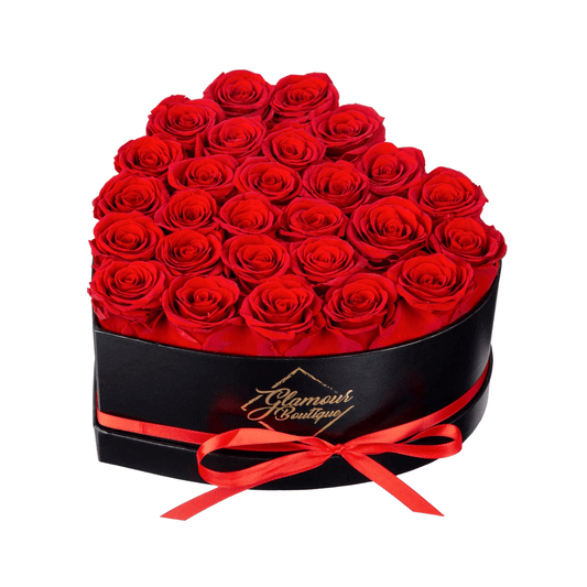 Immortal Love Heart Box |27 Red Roses - Glamour Boutique