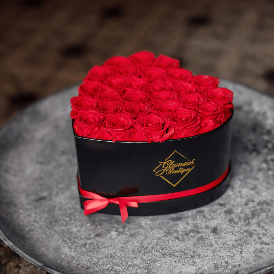Immortal Love Heart Box |27 Red Roses - Glamour Boutique
