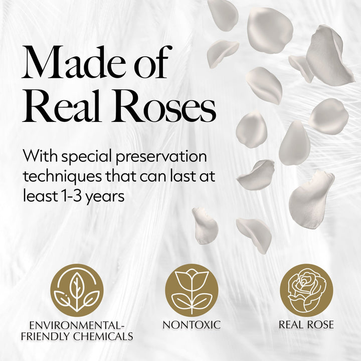 Immortal Love Heart Box | 27 White Roses - Glamour Boutique
