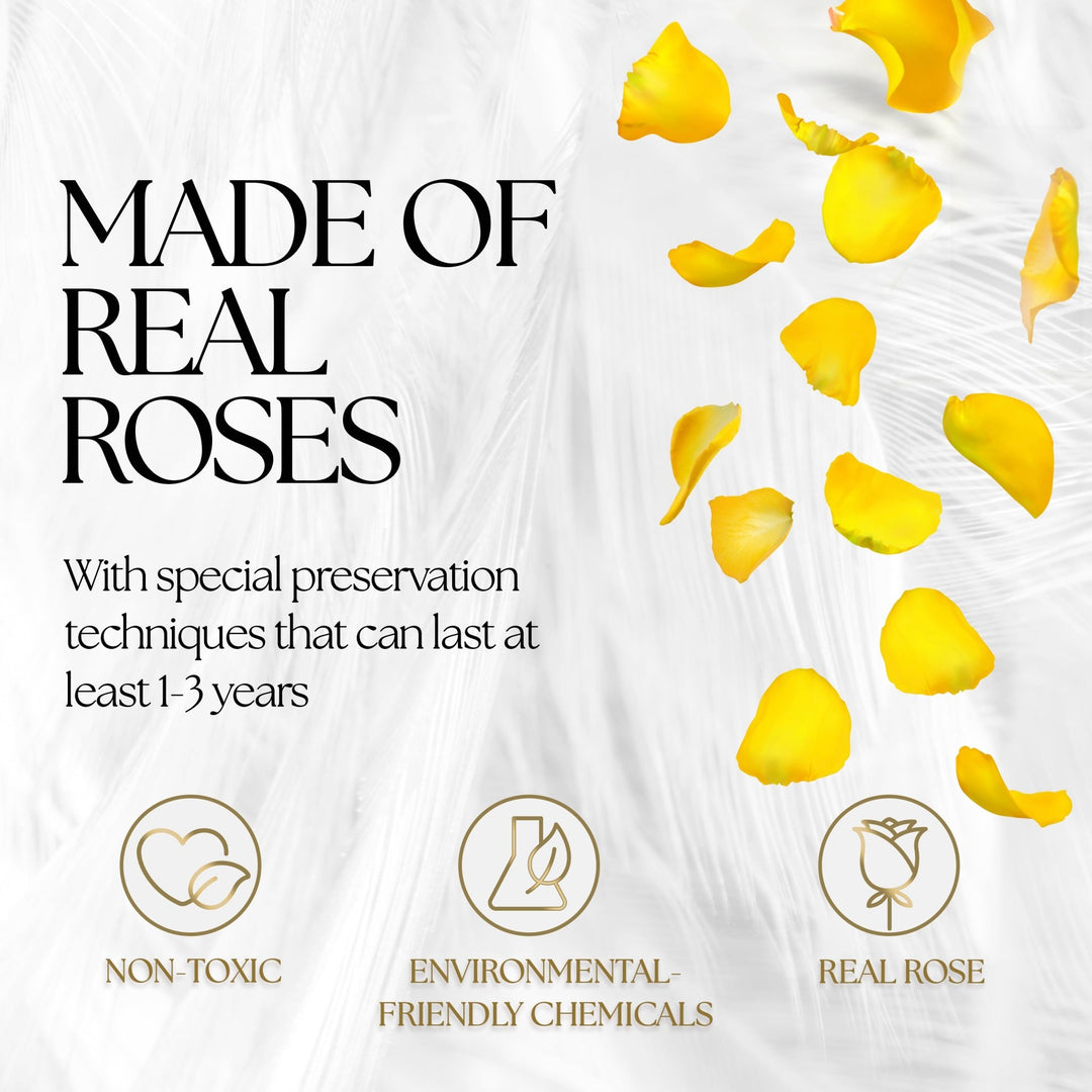 Immortal Love Heart Box |27 Yellow Roses - Glamour Boutique