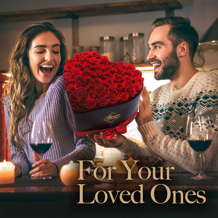 Immortal Love Heart Box | 50 Red Roses - Glamour Boutique