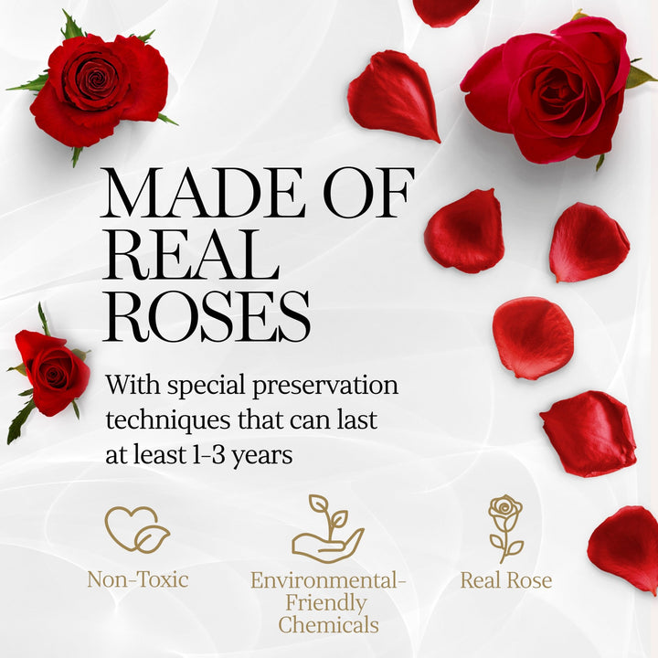 Immortal Love Heart Box | 7 Red Roses - Glamour Boutique