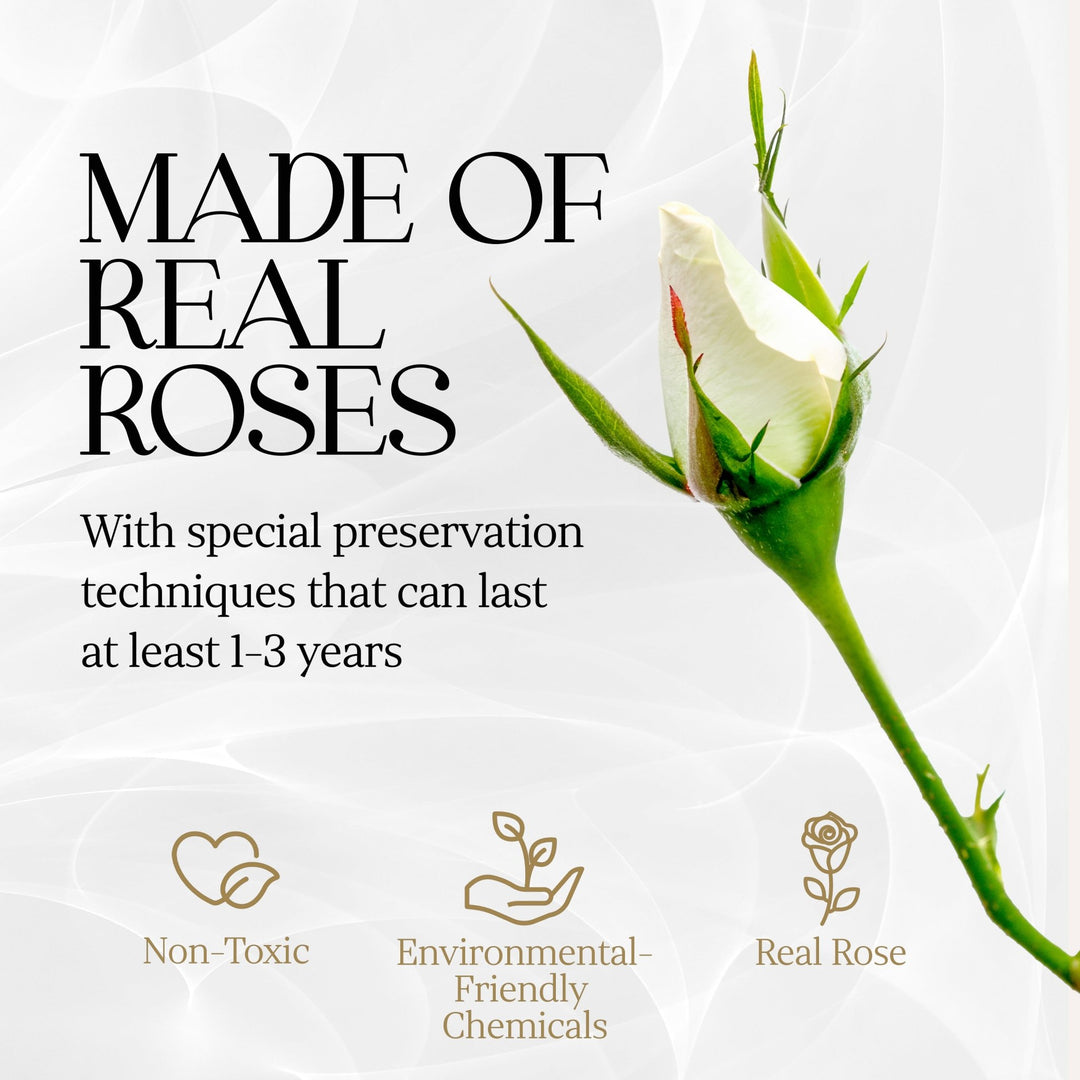 Immortal Love Heart Box | 7 White Roses - Glamour Boutique