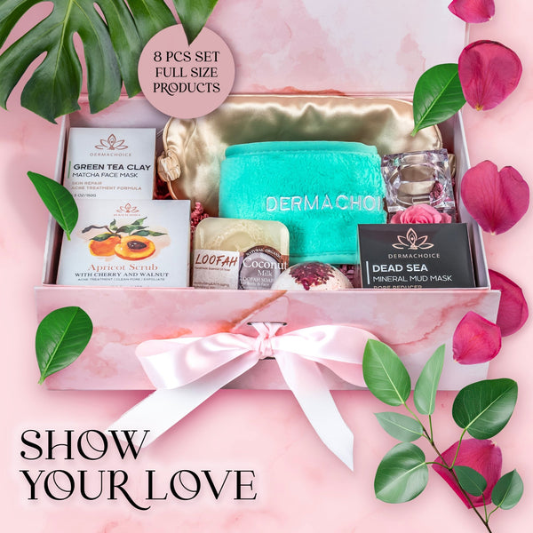 Skin Repair Spa Gift Set for Women - 9 Piece Pampering Package for Women - Glamour Boutique