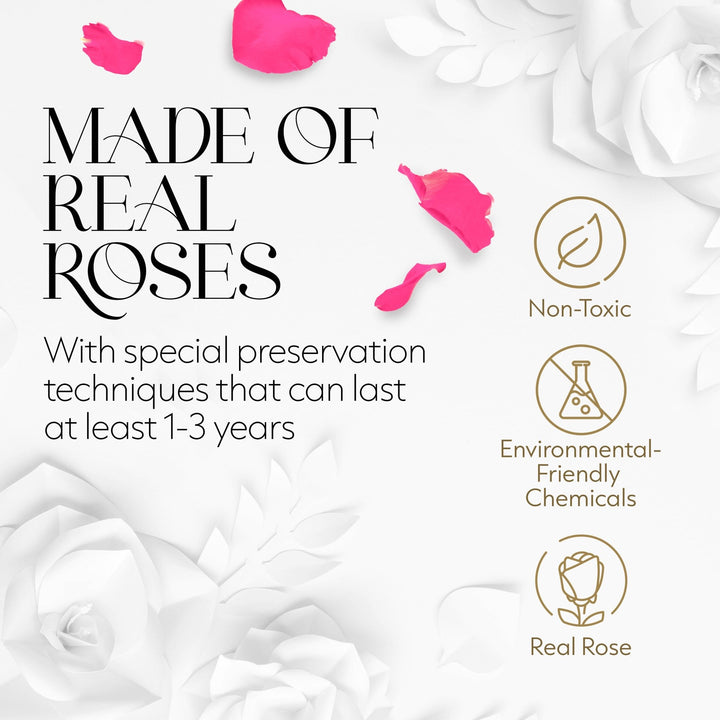 Timeless Charm Hexagon Black Box | 7 Pink Roses - Glamour Boutique