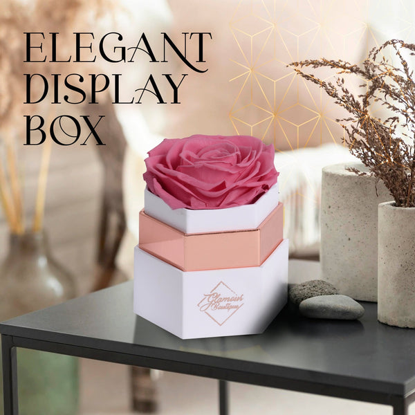 Timeless Charm Hexagon Box | Pink Immortal Rose - Glamour Boutique